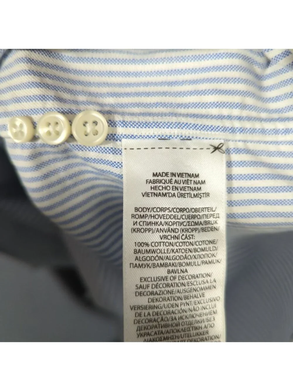 Polo Ralph Lauren Shirt Men's 3XB Blue Striped Flesh Pony OCBD Preppy
